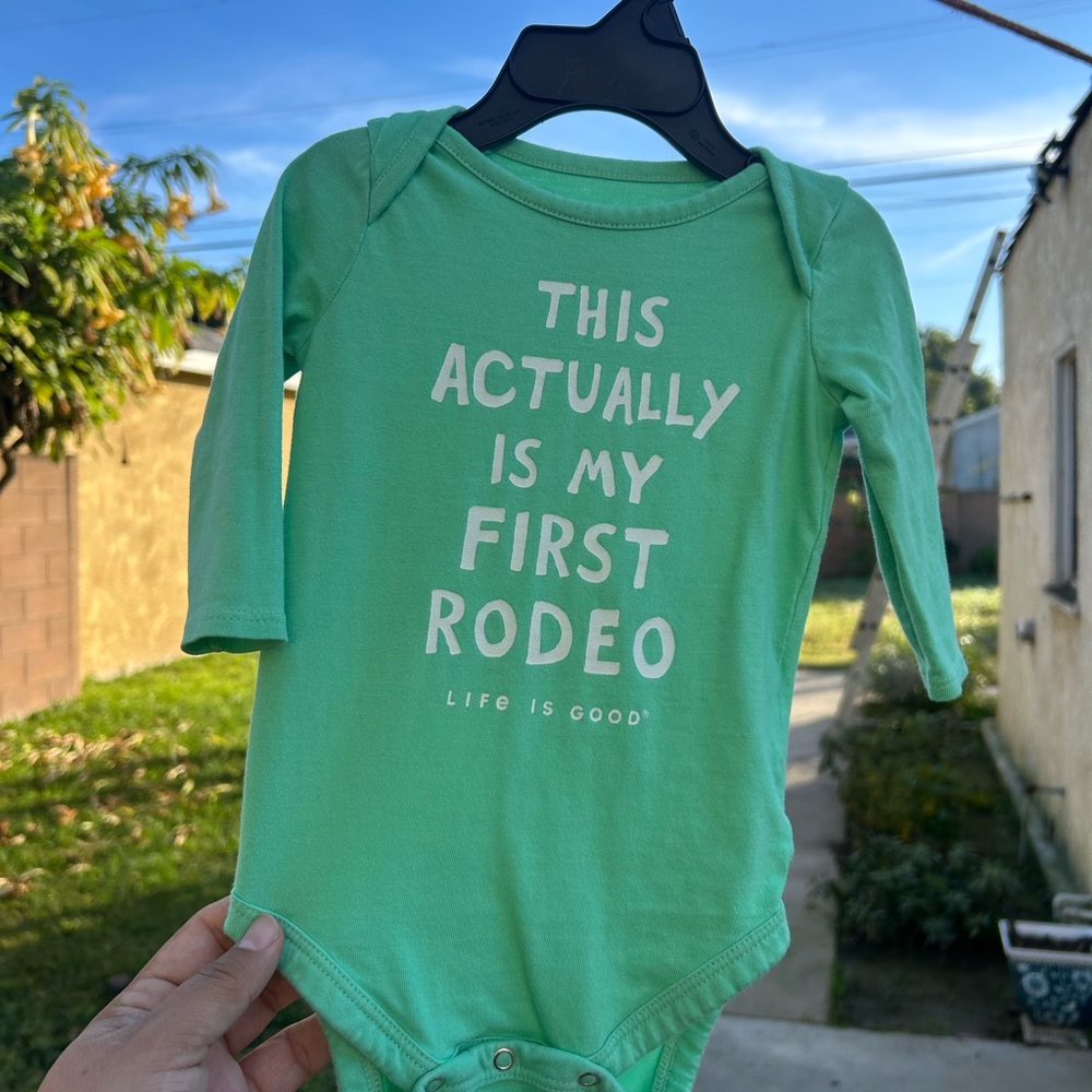 Life Is Good Mint Green Baby Bodysuit